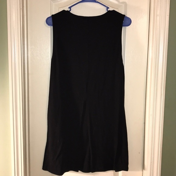 New SUPER Sexy ASOS Black Super Soft Slit Black Sexy Casual Mini Dress - Picture 4 of 12